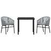 vidaXL Set da Pranzo per Giardino 3 pcs Antracite