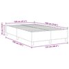 vidaXL Struttura letto piattaforma Grigio scuro 120 x 190 cm Tessuto