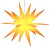 vidaXL Luce di Natale con LED Pieghevole Gialla 57 cm