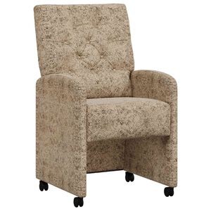 vidaXL Sedie da Pranzo con Ruote 2 pcs Grigio chiaro 58 x 67 x 97 cm