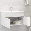 vidaXL Mobile da Bagno con Lavabo Integrato Bianco in Truciolato