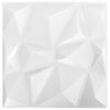 vidaXL Pannelli da parete 24 pcs Bianco Diamante 50 x 50 cm