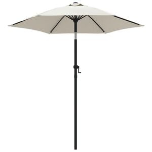 vidaXL Ombrellone Bianco Sabbia 200x224 cm in Alluminio