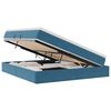 vidaXL Letto con contenitore e materasso Blu Scuro 180 x 200 cm