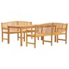 vidaXL Set da Pranzo per Giardino 3 pz in Legno Massello di Teak