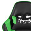 vidaXL Sedia da Gaming Girevole Verde in PVC