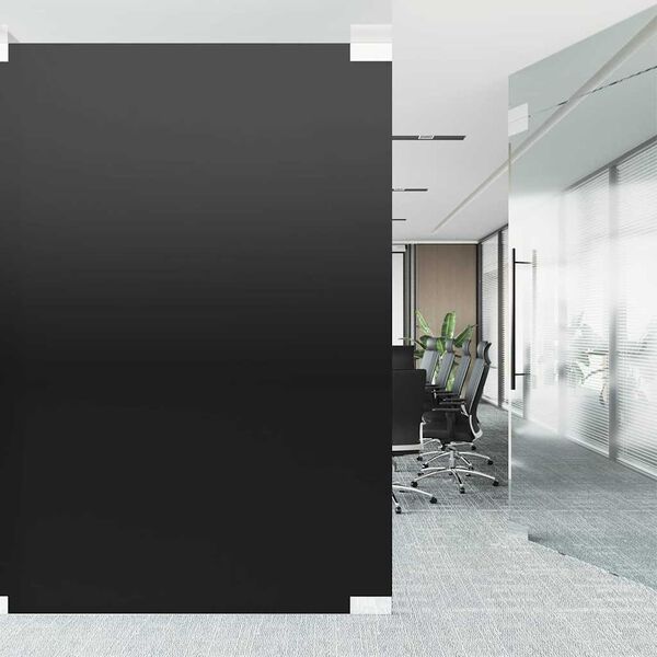 vidaXL Pellicola Vetri Statica Smerigliata Nera 90x1000 cm PVC