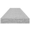 vidaXL Scaffale a Parete Grigio Cemento 120x23,5x3,8 cm in MDF