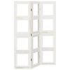 vidaXL Divisorio Ambienti 3Pannelli Bianco Legno Massello di Paulownia