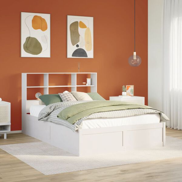 vidaXL Letto senza Materasso Bianco 120x190 cm Legno Massello di Pino