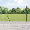 vidaXL Recinzione con pali. Verde 1.6 x 25 m Acciaio rivestito in PVC