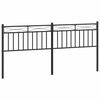 vidaXL Testiera di Ricambio in Metallo Nero 180 cm