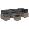 vidaXL Set Divano da Giardino 8 pz Grigio polyrattan