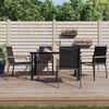 vidaXL Sedie da Giardino 4 pz Nere 55x61,5x90 cm Textilene e Acciaio
