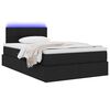 vidaXL Letto con contenitore e LED Nero 120 x 200 cm Poliestere