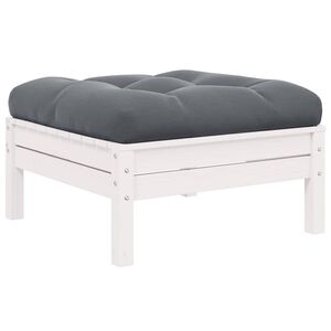 vidaXL Sgabello da Giardino con Cuscino Antracite in Massello di Pino