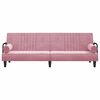 vidaXL Divano Letto con Braccioli Rosa in Velluto