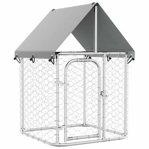 vidaXL Gabbia per Cani da Esterno con Tetto 100x100x150 cm