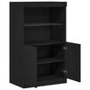 vidaXL Credenza Nero 60 x 37 x 100 cm Legno multistrato