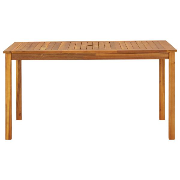 vidaXL Tavolo da Giardino 140x80x74 cm in Legno Massello di Acacia