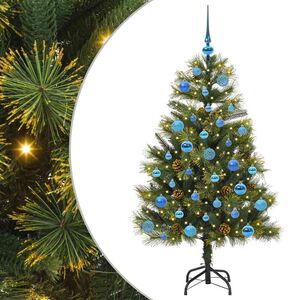 vidaXL Albero di Natale artificiale pieghevole con coni Verde 150 cm