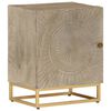 vidaXL Comodino 40x30x50 cm in Legno Massello di Mango e Ferro