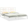 vidaXL Giroletto Bianco in Legno Massello 180x200 cm Super King