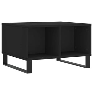 vidaXL Tavolino da Salotto Nero 60x50x36,5 cm in Legno Multistrato