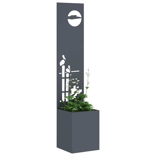 vidaXL Schermo per privacy in giardino Traforo Antracite 32 x 140 cm