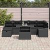 vidaXL Set Divano da Giardino 8 pcs Nero polyrattan