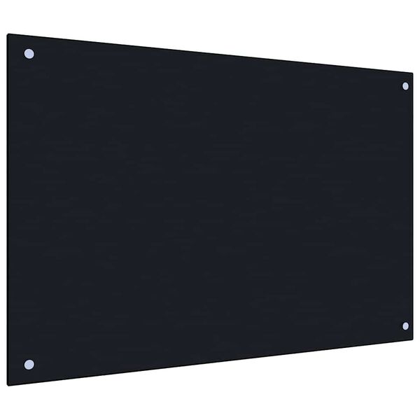 vidaXL Rivestimento da Cucina 2 pcs Nero 90 x 50 cm vetro temperato
