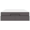 vidaXL Struttura letto con materasso con materasso 2 pcs Grigio PVC