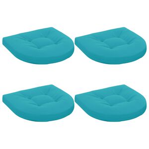 vidaXL Cuscini per Sedia in 4 Pezzi 4 pz 100% Poliestere Turchese