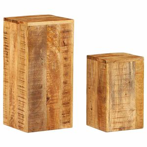 vidaXL Supporti per Piante 2 pz in Legno Massello di Mango