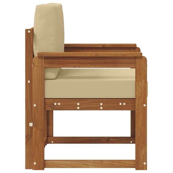 vidaXL Divano da esterno Legno di Acacia Massello e Poliestere