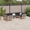 vidaXL Set Divani da Giardino 6 pz in Legno Massello di Pino