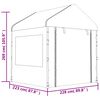 vidaXL Gazebo con Tetto Bianco 17,84x2,28x2,69 m in Polietilene