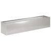 vidaXL Vaso da giardino Argento 100 x 20 x 20 cm Acciaio Inox
