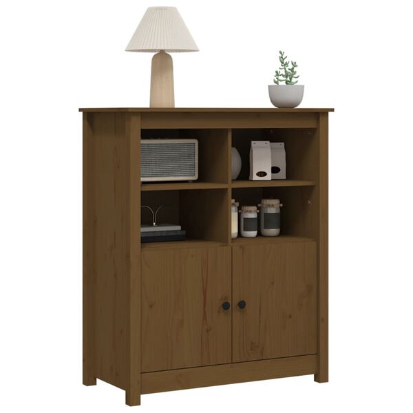 vidaXL Credenza ambra 83x41,5x100 cm in Legno Massello di Pino