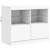 vidaXL Credenza con Luci LED Bianca 283x37x67 cm