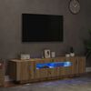 vidaXL Mobile Porta TV con LED Artigianale 160x35x40 cm Multistrato