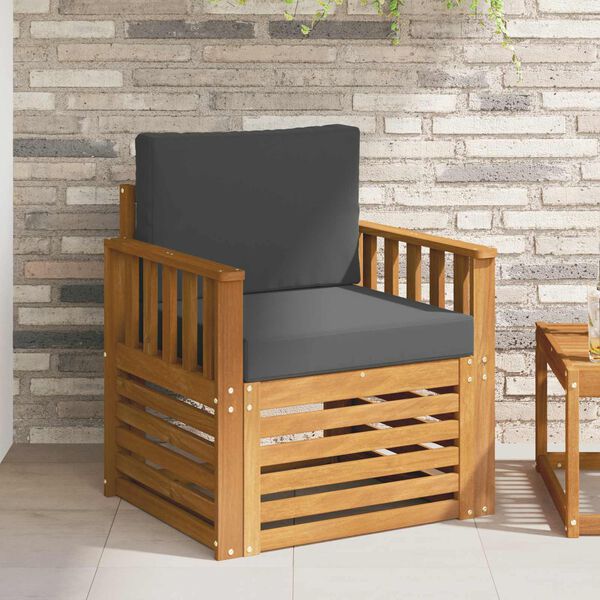 vidaXL Set di divani da esterno Legno di Acacia Massello e Poliestere