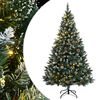vidaXL Albero di Natale Artificiale Incernierato con 300 LED 180 cm