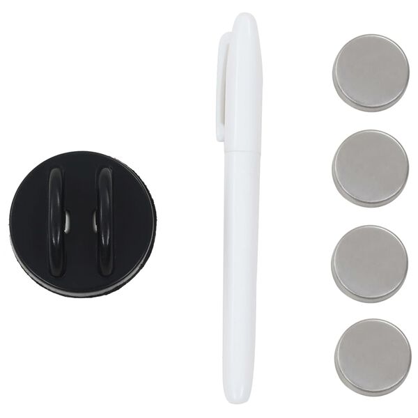 vidaXL Lavagna Magnetica a Parete in Vetro 60x20 cm Nera