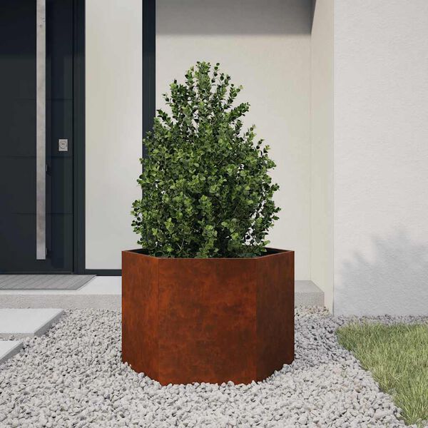 vidaXL Fioriera Ruggine 60x60x45 cm Acciaio Corten