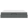 vidaXL Letto con contenitore e materasso Grigio scuro 180 x 200 cm