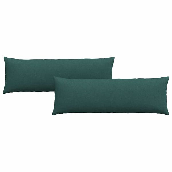 vidaXL Cuscini da Divano 2 pcs Verde Scuro 120 x 40 cm Tessuto