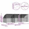 vidaXL Gabbia per polli 3 pcs Argento 600 x 200 x 198,5 cm