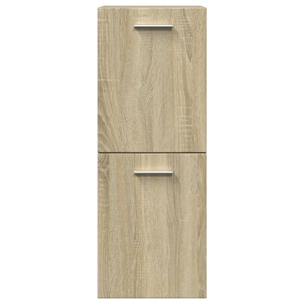 vidaXL Mobile da Bagno Rovere Sonoma 30x30x80 cm Legno Multistrato