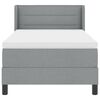 vidaXL Letto a molle con materasso Grigio chiaro 200 x 100 cm Tessuto
